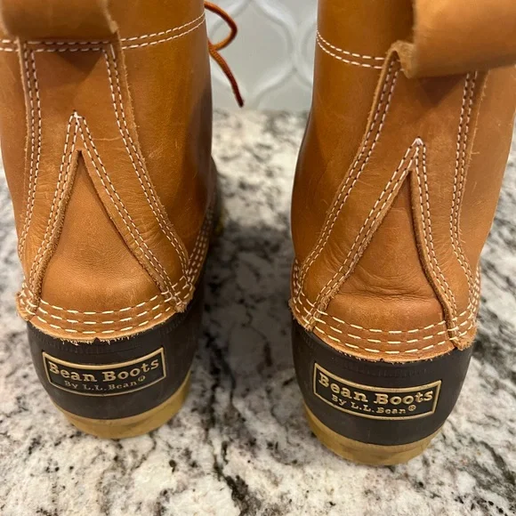 L.L. Bean Brown and Black Men's Duck Lace-Up Boots sz 10 - Picture 3 of 6